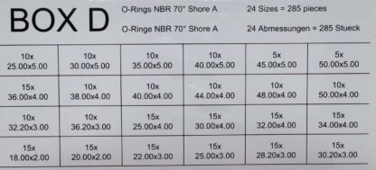 BOX D NBR70 (285tk; 18,0-50,0mm; art.14280) — изображение 2